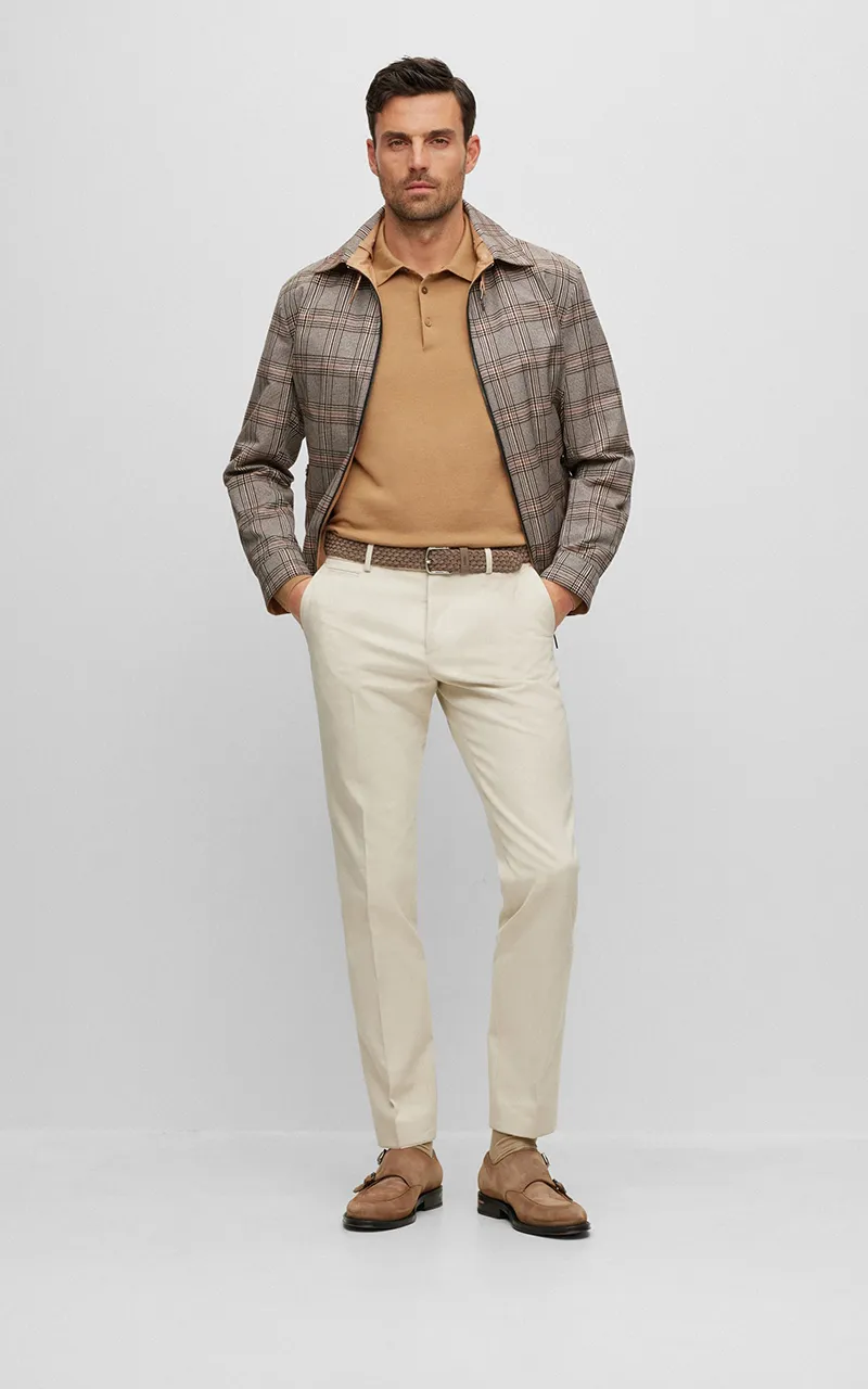 BOSS Wool Silk Cashmere Polo L-Ovio  